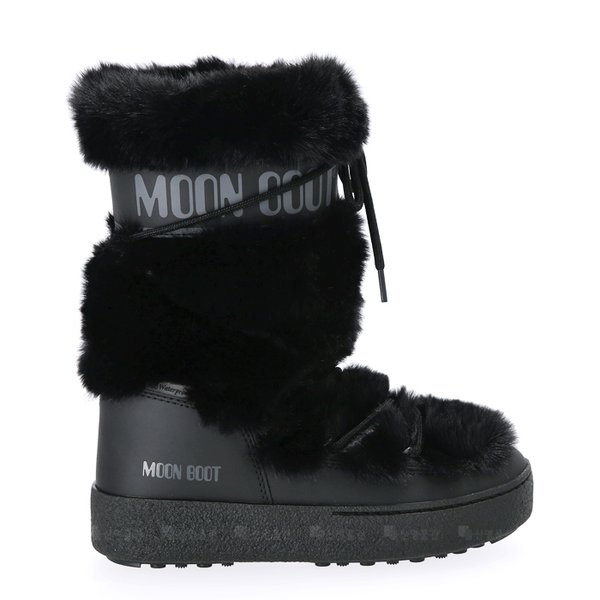 [부산점] 로고 80D2450210 N001 문부츠 인조 퍼 하이 부츠 여성 방한 부츠 신발