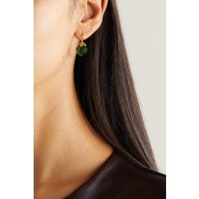 Dew Drops Large 18-karat Gold Serpentine Earrings 그린