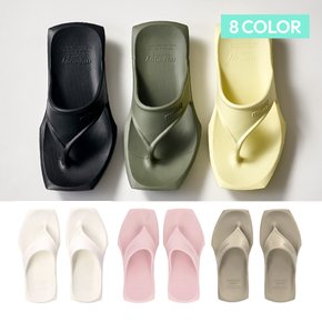 [무케] 뮬보이_스퀘어 엑스 플립플랍 (8colors) 쿠션 족저근막염 슬리퍼 쪼리 방수