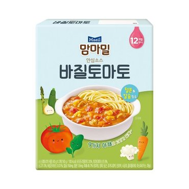 맘마밀 안심소스 바질토마토/로제치킨카레/버섯소불고기 160g 2봉/12개월부터/아기이유식