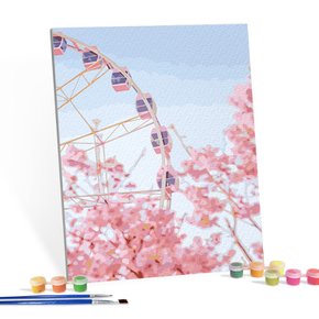 아이러브페인팅 DIY캔버스형 그림그리기 40x50cm 벚꽃 관람차