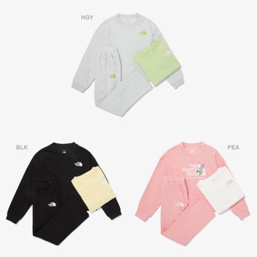 노스페이스키즈 NM5MQ02 걸즈 블룸 3pcs 스웻 세트 GS BLOOM 3PCS SWEAT SET