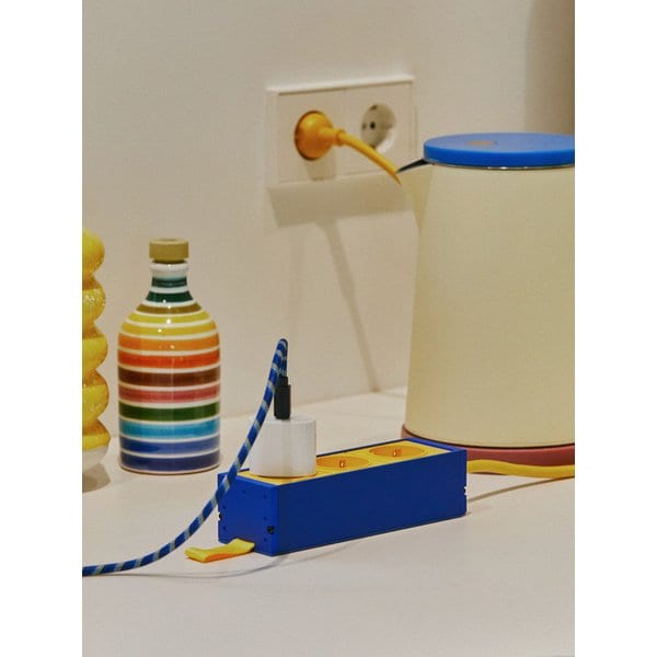 EXTENSION 3-SOCKET / WAVY BLUE 1.5m