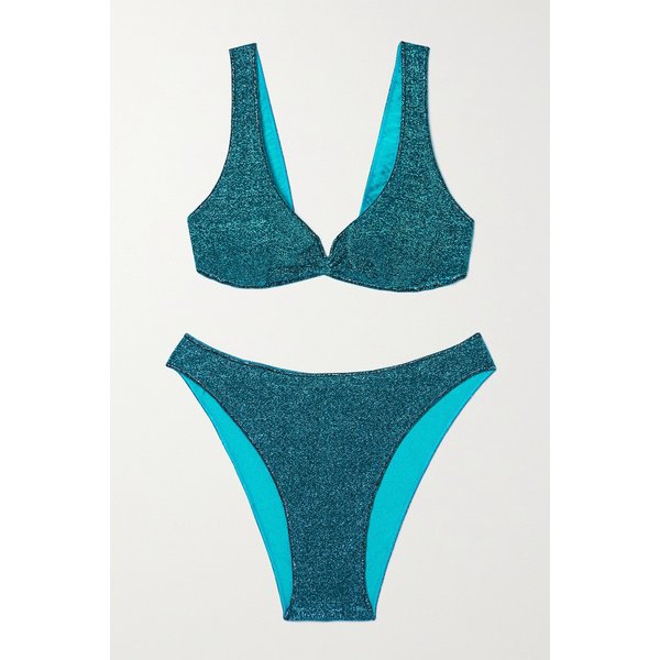 Lumière Metallic Triangle Bikini 아주르 38063312420588148