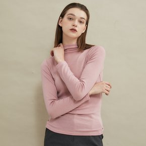 Wool HalfTurtleneck Pink