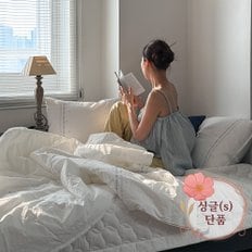 브리엘 60수 고밀도 워싱 면 자수 슬림차렵라이트 S(싱글)