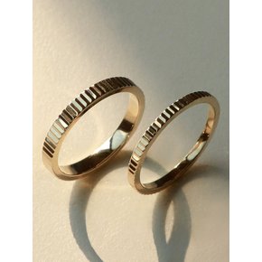 14K Gold Column Ring _ 2 SIZE