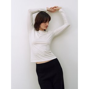 Slim Fit Long Sleeve Top White