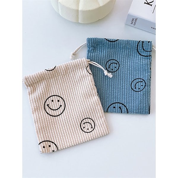스마일 코듀로이 다용도 파우치