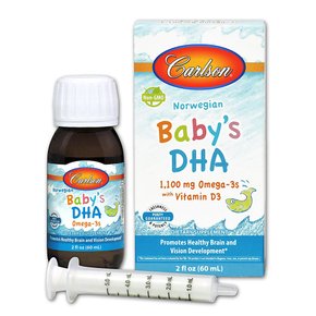 칼슨  Norwegian  Baby  s  DHA  1100  mg  Omega  3s  with  비타민  D3  60ml