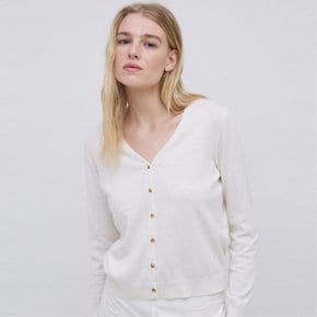 Organic V-Neck Cardigan CRUDO