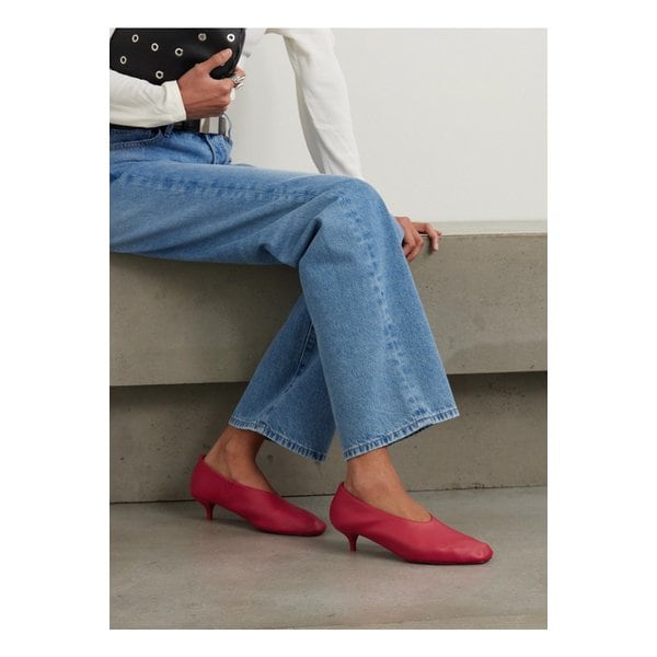 세인트 아그니 소프트 글러브 가죽 펌프스 레드 46376663162851010