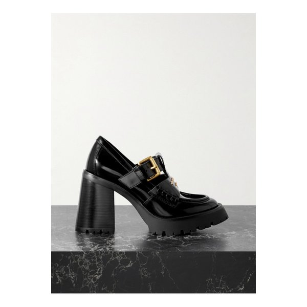 카터 장식 페이턴트 가죽 플랫폼 펌프스 블랙 1647597321137710