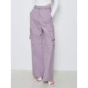 PIGMENT COTTON WIDE PANTS_L.PURPLE