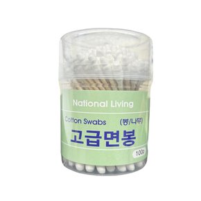 고급  나무 통면봉 100PX10개