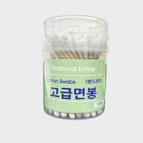 고급  나무 통면봉 100PX10개