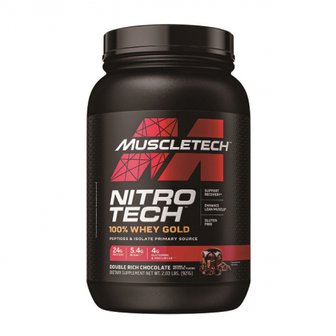  [] Muscletech (근육 테크) 니트로 텍 100 % WHEY GOLD 유청 골드 더블 리치 초콜릿 910g