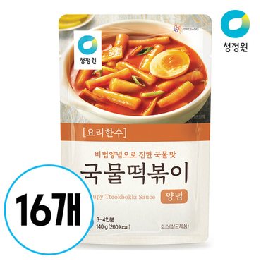 청정원 요리한수 국물떡볶이양념 140g 16개