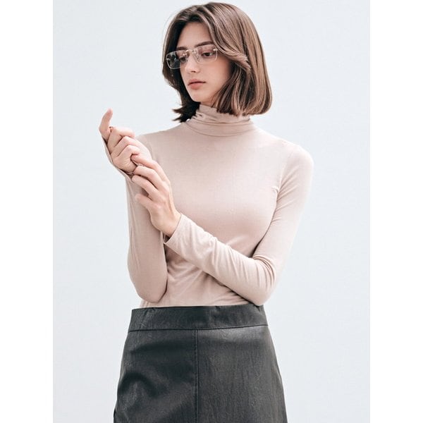 ESSENTIAL SLIM TURTLENECK_CLASSIC BEIGE