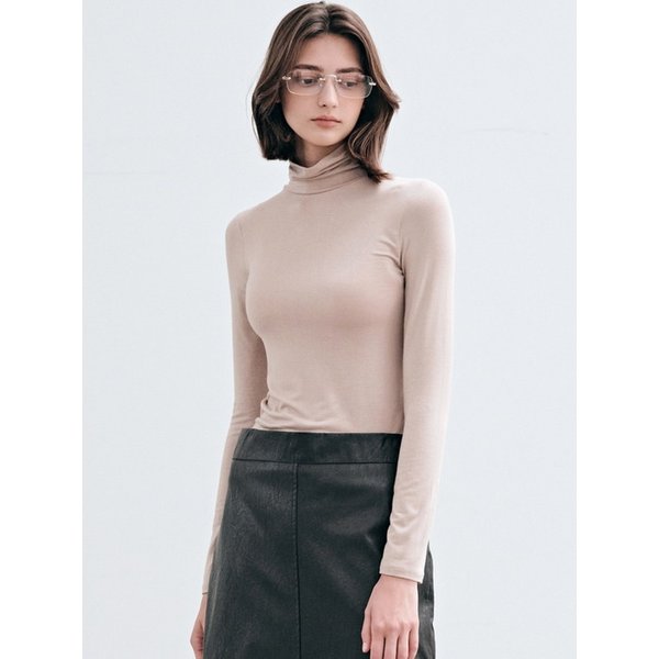 ESSENTIAL SLIM TURTLENECK_CLASSIC BEIGE