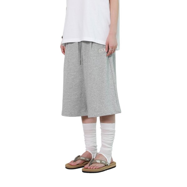 PCE APPLIQUE BERMUDA SWEAT PANTS (GREY)