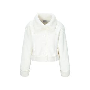 FLUFFY SHEARING COAT-IVORY