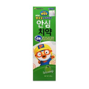 뽀로로 어린이 유아 무불소 안심 치약 사과향 80g x 1개 어린이집 캐릭터 양치