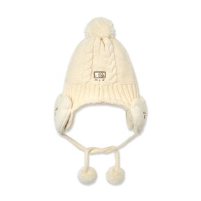 (공식)26FW 메가베어 폼폼 이어플랩 비니 NY (D.Cream) 7ABNC0266-50CRD