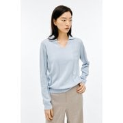 볼드 립 조직 카라 니트 IA13452990141