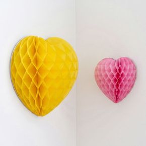 허니컴볼 (180도) 반쪽하트 10cm 2개