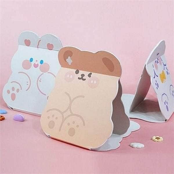 확대된 대표 스탠딩 거울 탁상 접이식 거울 메이크업 귀여운 데스크탑 화장대 휴대용 책상 테이블 학생용 사무실 탁상용