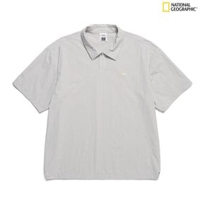 아델리 경량 우븐 카라 반팔 티셔츠
