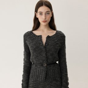 FW23 Boucle Cardigan Charcoal