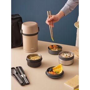 스테인리스 일체형 대용량 보온도시락 TKLH-1500