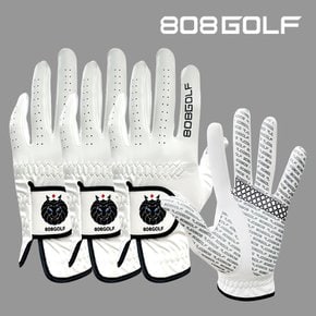 808GOLF (3P) 논슬립 골프장갑 극세사 실리콘 그립 왼손 우천 라운딩 스크린