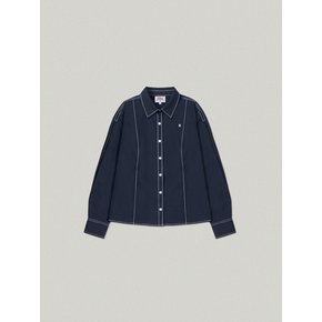 STITCH POINT LINE SHIRT [NAVY]