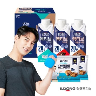 일동후디스 [16%쿠폰] (+단백질바2개) 하이뮨 프로틴 밸런스 액티브 3종 250ml 18입 2박스  (밀크/딥초코/더블샷커피) /헬스보충제 단백질음료