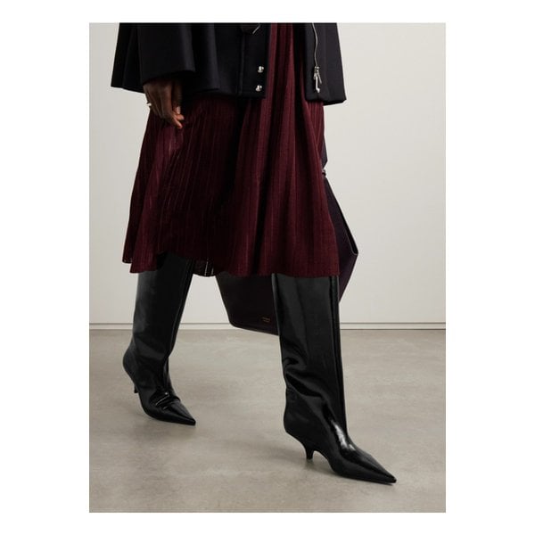 페이턴트 가죽 니 부츠 블랙 1647597343671001