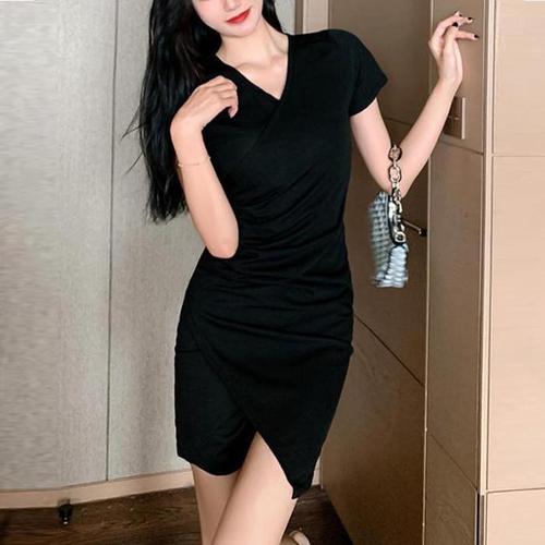 6월 7월 결혼식 하객룩 여름 원피스 블랙 검정 오피스룩(1)