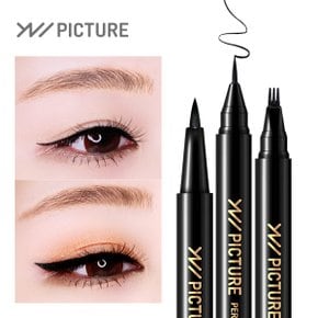 1+1 유니픽쳐 번지지않는 타투 붓펜 아이라이너 0.9ml 3type