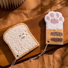 생분해 셀룰로오스 수세미 식빵 고양이 제로웨이스트 친환경 천연 펄프 압축 스펀지 설거지