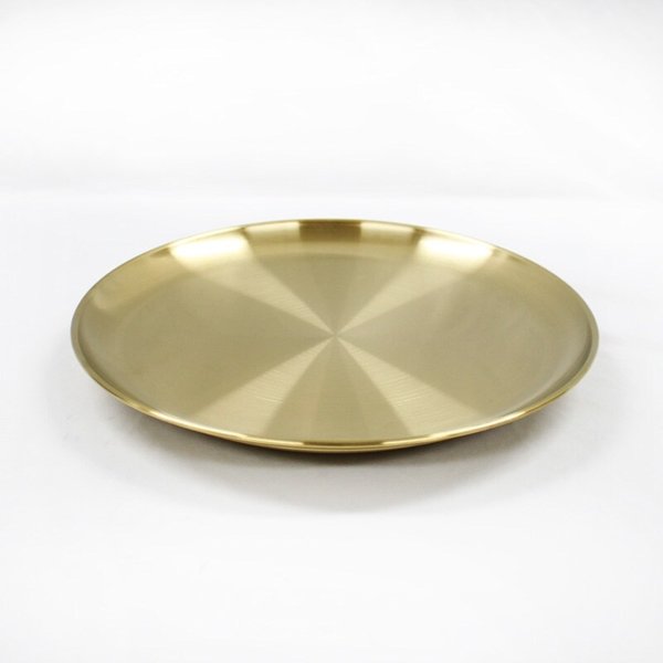 금상첨화 티타늄 스텐레스 원형접시 30cm 반찬그릇