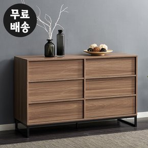 이지 와이드 3단 서랍장 안방 거실 옷수납 삼단 서랍장 낮은 넓은 가구(1200)