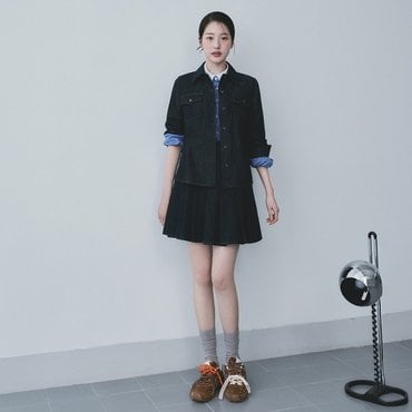케네스레이디 주르 데님 플리츠 스커트(장다아 착용) EWDSPD4000