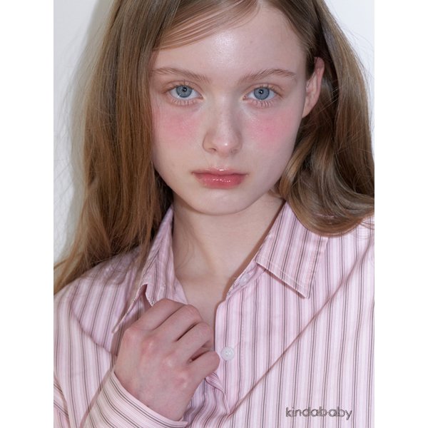 classic logo stripe shirts - pink