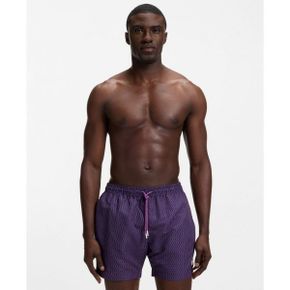 맨즈 Squiggle 프린트 5인치 Swim Trunks - 네이비 Purple 25458568 1388563