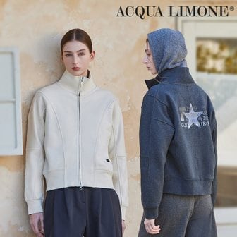 신세계라이브쇼핑 [아쿠아 리모네] 여성 라인 저지 기모 재킷 1종