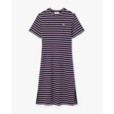 (여성) 25SS 멀티 스트라이프 티셔츠 드레스 EF9628-55G FZI (불루멀티)
