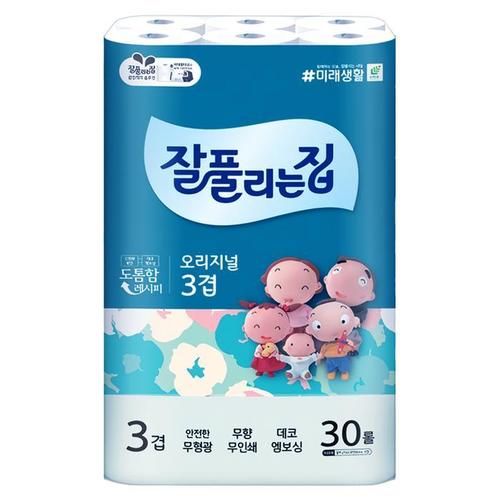 [미래생활] 잘풀리는집 오리지널 화장지 3겹 27m x 90롤(1)