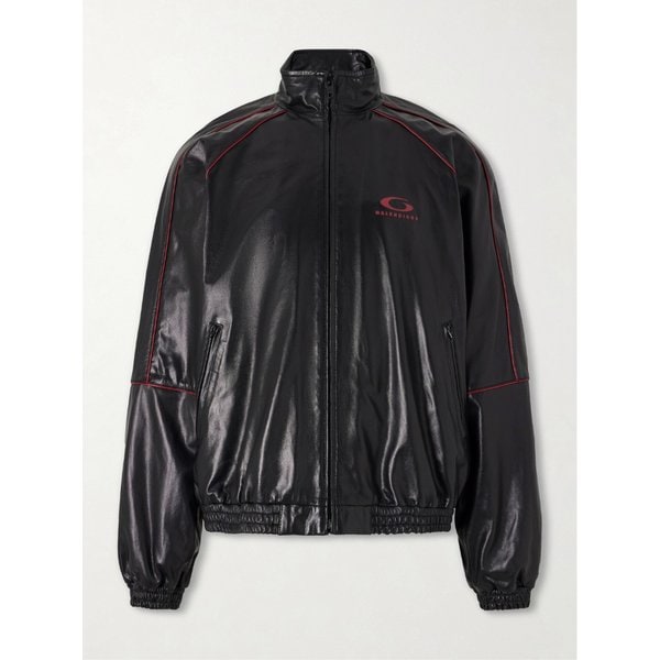 로고 엠보스드 가죽 재킷 46376663163056864